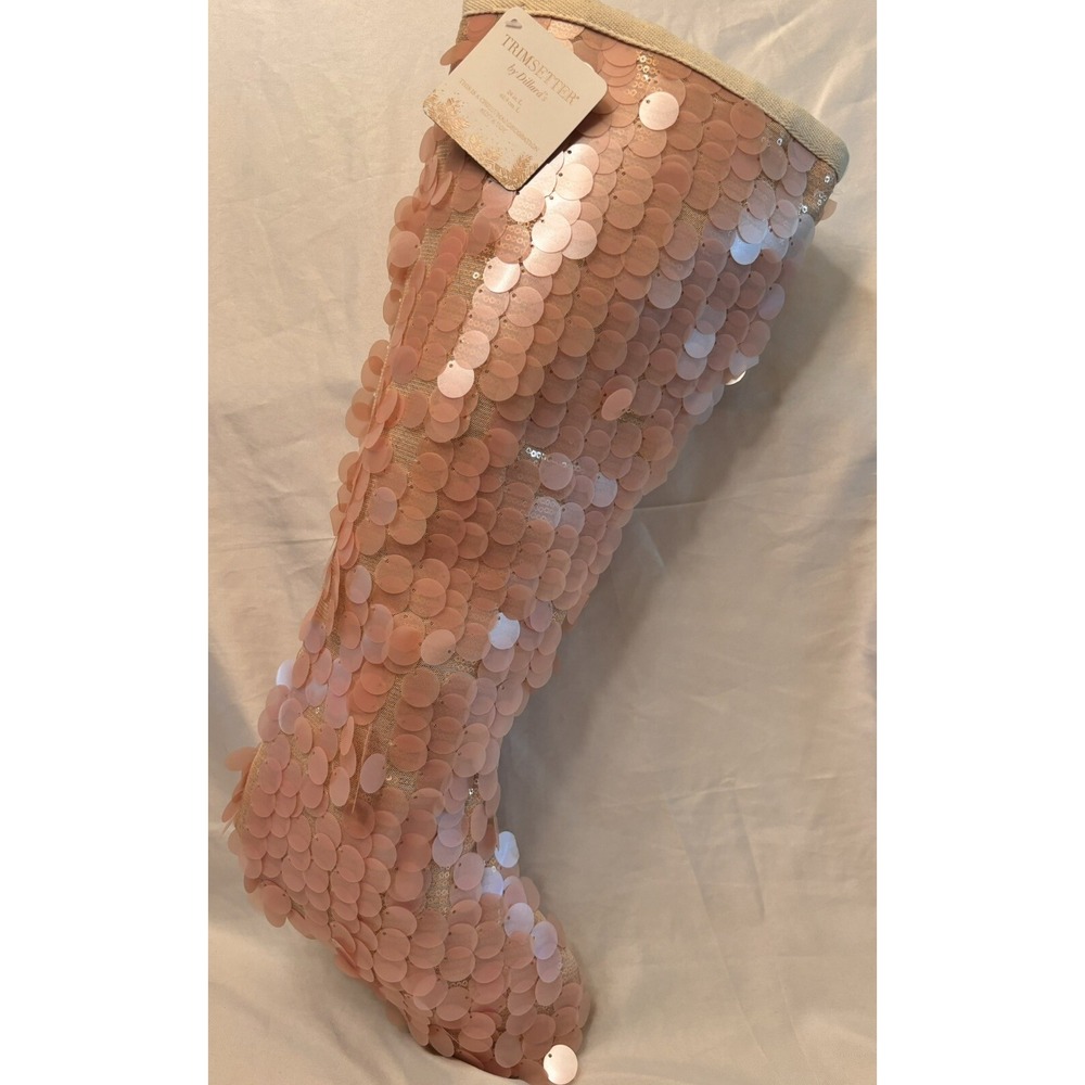 Trimsetter By Dillard's Breast Cancer Pink Easter/Christmas Stocking New